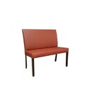 Banc 2 places en bois rembourr� BIATAN Blanc Tissus