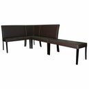 Banc 2 places en bois rembourr� BIATAN Blanc Tissus