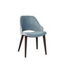 Chaise en bois rembourr�e CIZRON Cerisier Simili-cuir