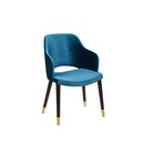 Chaise en bois rembourr�e CIZRON A H�tre fonc� Tissus