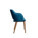 Chaise en bois rembourr�e CIZRON A H�tre fonc� Tissus