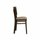 Chaise en bois avec assise rembourrée MUNO-P Simili-cuir