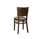 Chaise en bois avec assise rembourre MUNO-P Simili-cuir