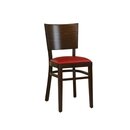 Chaise en bois avec assise rembourre MUNO-P Simili-cuir