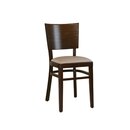 Chaise en bois avec assise rembourre MUNO-P Simili-cuir