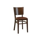 Chaise en bois avec assise rembourre MUNO-P Simili-cuir