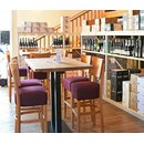 Plateau de table chne massif 70x70cm Ep 40mm avec 2 bords naturels