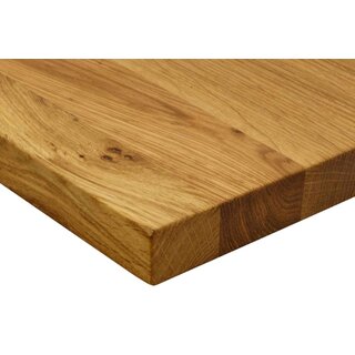 Plateau de table chne massif fum 120x70cm Ep 40mm