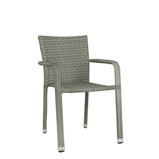 Chaise dexterieur rsine tresse BASATO gris ml
