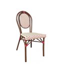 Chaise dextrieur empilable BASTO Crme et Rouge