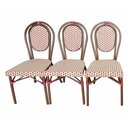 Chaise dextrieur empilable BASTO Crme et Rouge