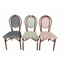 Chaise dextrieur empilable BASTO Crme et Rouge