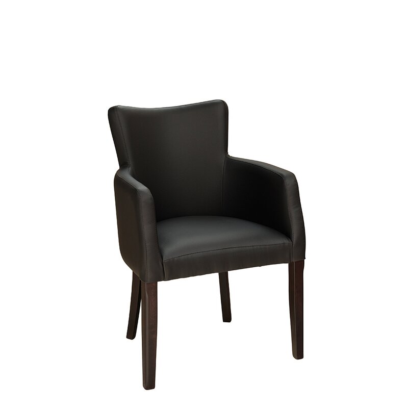 Chaise rembourre avec accoudoirs AKINA A Noir