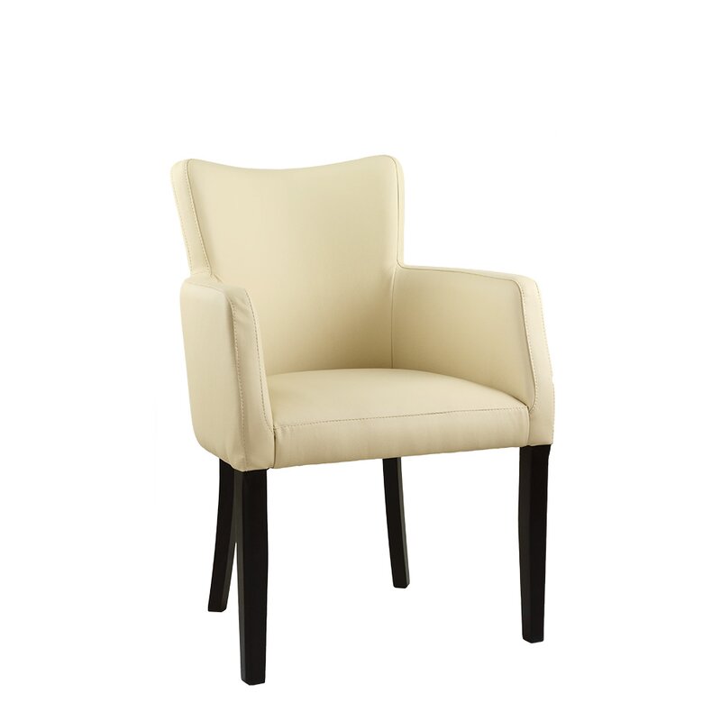 Chaise rembourre avec accoudoirs AKINA A Beige