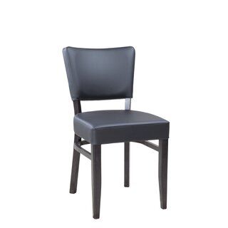 Chaise en bois rembourre AKINA-100 Noir