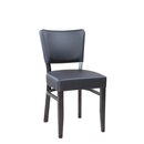 Chaise en bois rembourre AKINA-100 Noir
