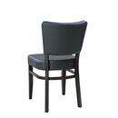 Chaise en bois rembourre AKINA-100 Noir