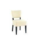 Chaise en bois rembourr�e AKINA H�tre fonc� Simili-cuir antique