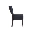 Chaise en bois rembourr�e AKINA Noyer clair Simili-cuir antique