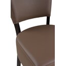 Chaise en bois rembourre AKINA Nougat Simili-cuir antique