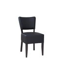 Chaise en bois rembourre AKINA Nougat Simili-cuir antique