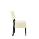 Chaise en bois rembourre AKINA Nougat Simili-cuir antique