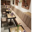 Chaise en bois rembourre AKINA Nougat Tissus