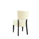 Chaise en bois rembourre AKINA Nougat Tissus