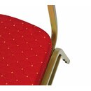 Chaise de banquet acier rembourre ALBIN 1 SI Rouge et Dor