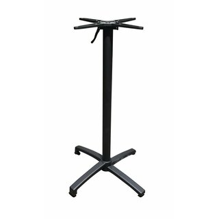 Pied de table haute rabattable aluminium noir CROSS...