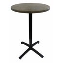 Pied de table haute rabattable aluminium noir CROSS (haut. 108 cm)
