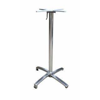 Pied de table haute rabattable aluminium poli CROSS...