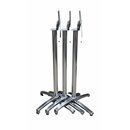 Pied de table haute rabattable aluminium poli CROSS (haut. 108 cm)