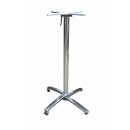 Pied de table haute rabattable aluminium poli CROSS (haut. 108 cm)