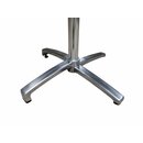 Pied de table haute rabattable aluminium poli CROSS (haut. 108 cm)