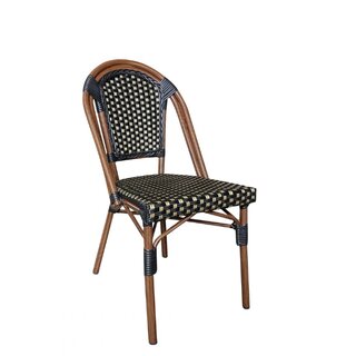 Chaise dextrieur empilable MONMARTRE Noir et Or