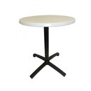 Plateau de table TOPALIT dcor Marbre de Gne Blanc diam. 60cm