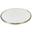 Plateau de table TOPALIT dcor Marbre de Gne Blanc diam. 60cm