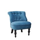Fauteuil crapaud capitonn� RETRO CURVE H�tre naturel Simili-cuir
