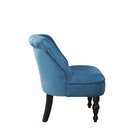 Fauteuil crapaud capitonn� RETRO CURVE H�tre naturel Simili-cuir