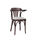 Chaise en bois avec assise rembourre BISTRO 11 P Tissus